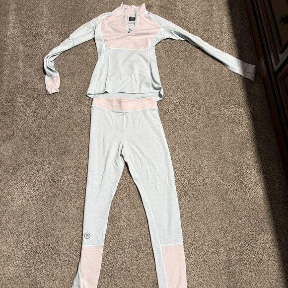 Backcountry Merino Wool Baselayer 1/4 zip top and bottom Small - Picture 1 of 6